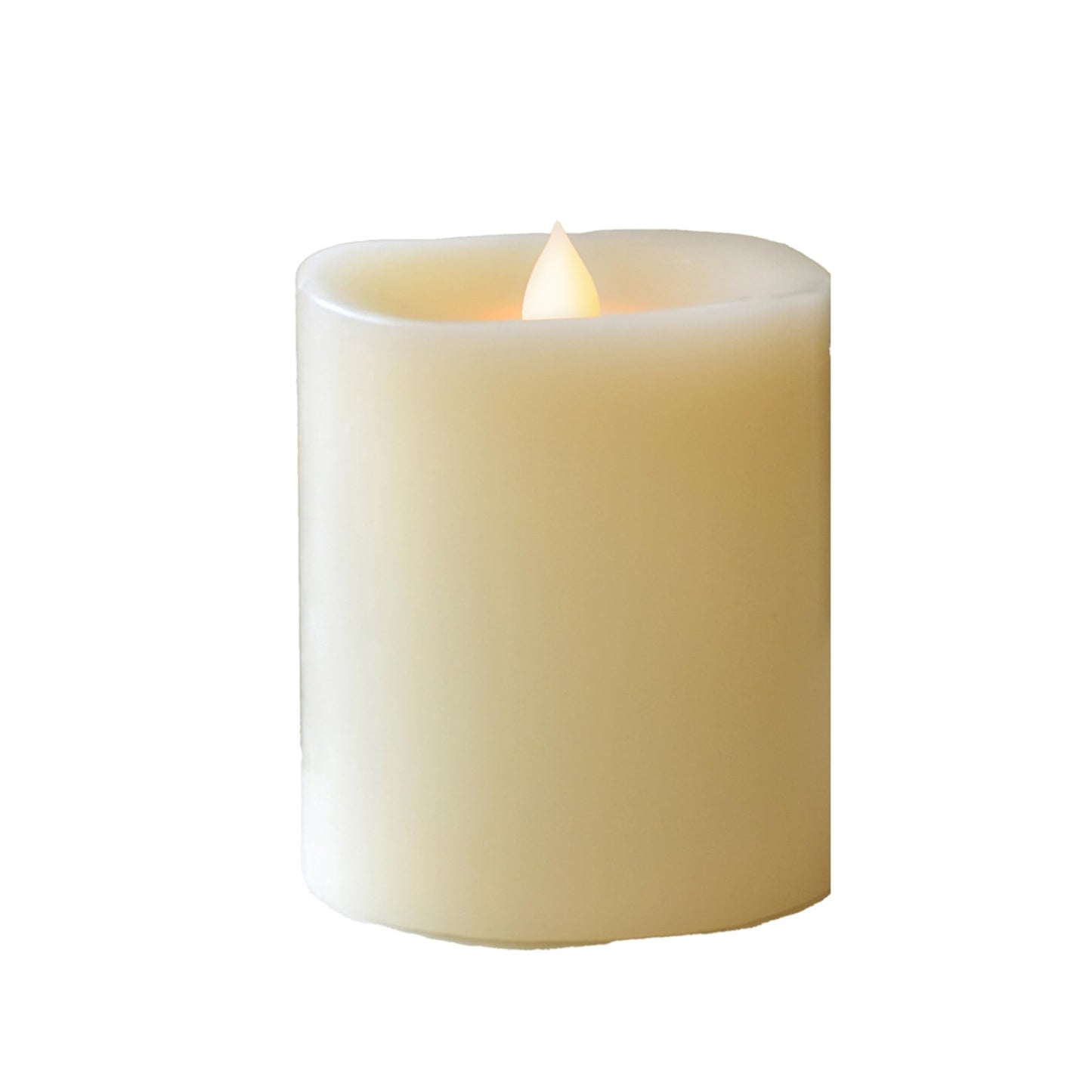 HoogaLife Flameless Candles Flickering Flame Effect (D 3.5" x H 4") Ivory Auto-Moving Wick, LED Pillar Candles Real Wax with Timer and Battery