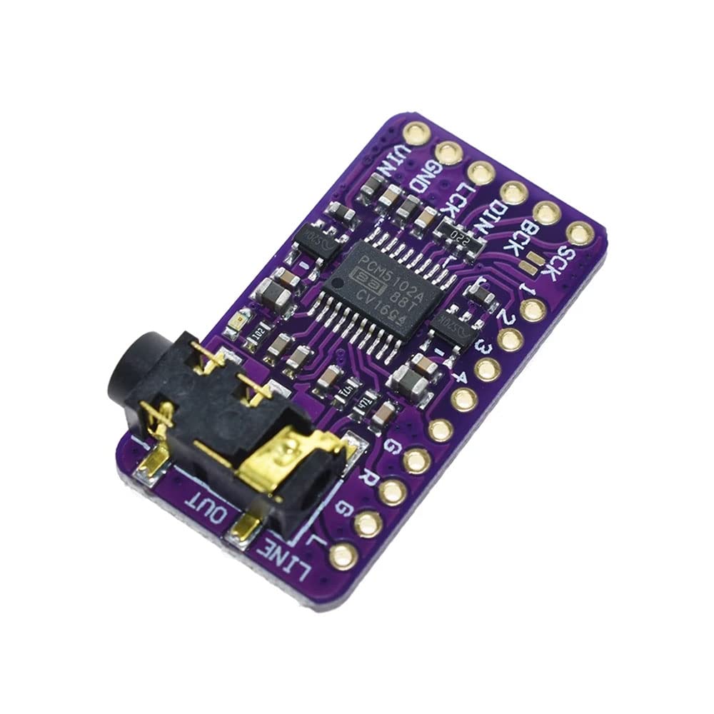 Rakstore PCM5102A DAC Decoder GY-PCM5102 I2S Player Module for Raspberry Pi pHAT Format Board Digital PCM5102 Audio Board