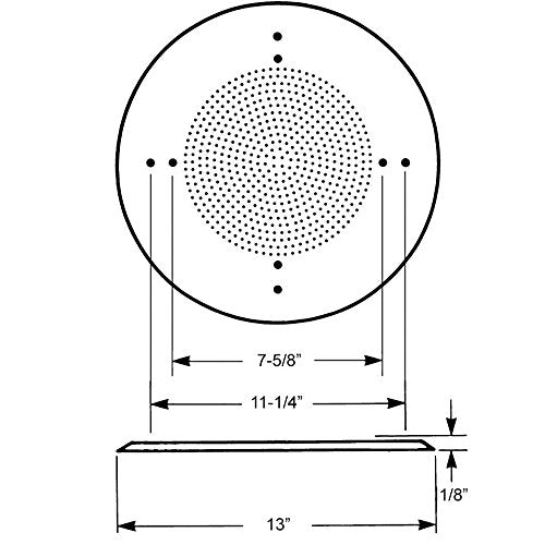 Parts Express White Round Commercial Ceiling Speaker Grill for 8" Speaker (13" Total Diameter)