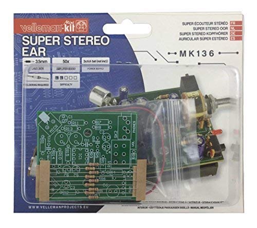 Velleman, Inc - Super Stereo Ear MiniKit MK136 - Entry Level Audio Amplifier Soldering Project