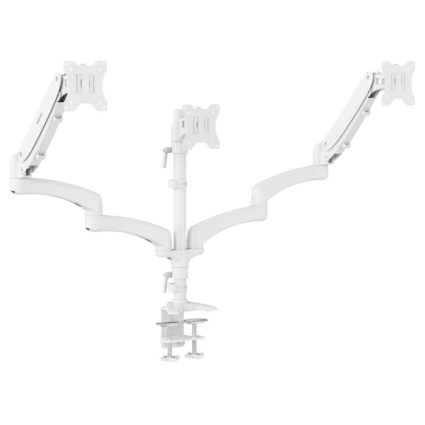 Mount-It! Triple Monitor Stand for Desk, 3 Arm Monitor Mount with Gas Spring Height Adjustment, Fits 13-32 Inch Screens up to 17.6 lbs per Arm, VESA