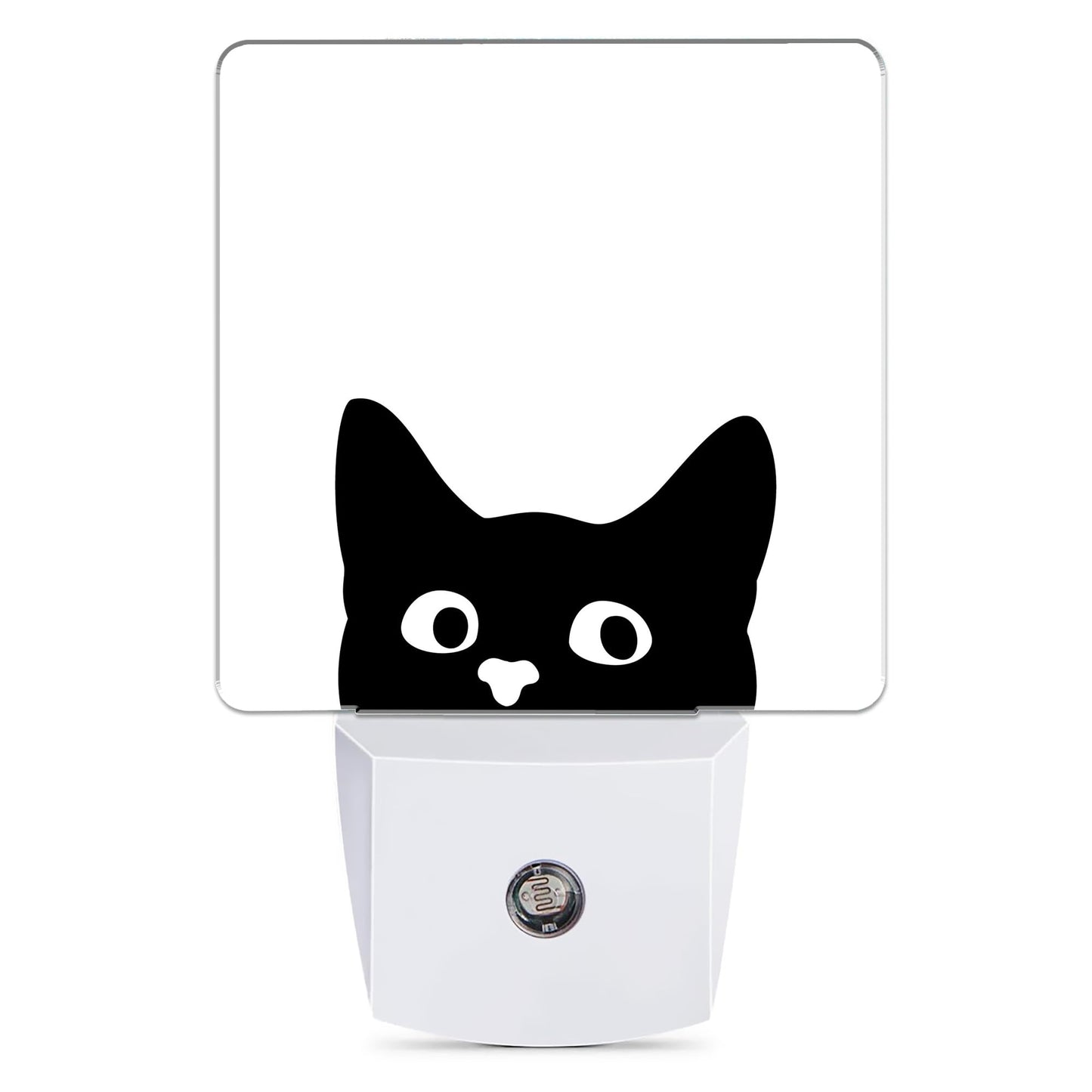 Jopowide Black Cat Cute Dusk to Dawn Night Light, Auto Sensor Lamp Home Indoor Stairway Kitchen Corridor, Night Lights Plug into Wall Decor, Boys