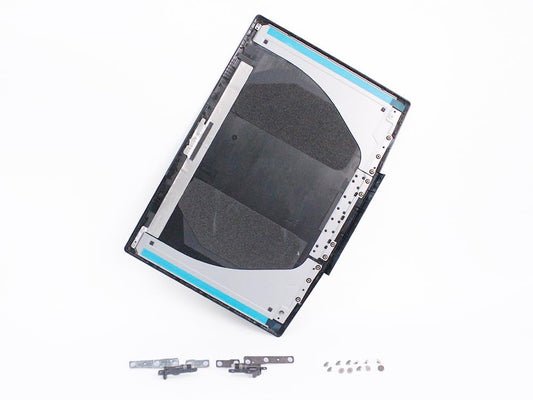 Eclass LCD Back Cover & Screws & Hinges Set Black For Dell Ins-piron Gaming G3 15 3500 3590 Blue Logo Top Case with Hinge Kit Screw10PCS Rear Lid