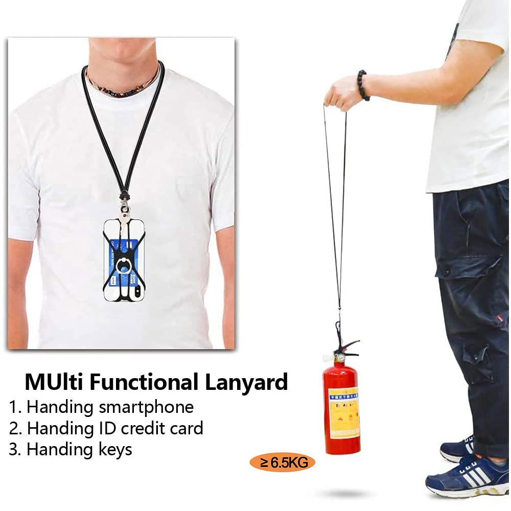 Kinizuxi 2 Pcs Cell Phone Lanyard Crossbody with Adjustable Neck Strap and Phone Ring Grip,Universal Smartphone Lanyard for iPhone Lanyards for Around
