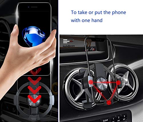 ICAILIN Round Air Vent Car Phone Mount for Mercedes Benz A/B/C/E/S-Class GLA/GLB/GLC, Mini Cooper Countryman Phone Holder Accessories, Gravity