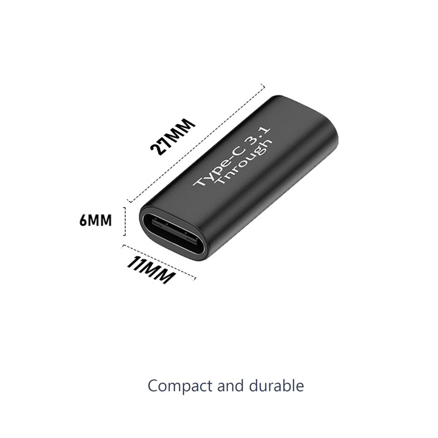POHFP USB C Female to Female Connector, 10Pack USBC Coupler Supports Up to 10Gbps Data Transfer and 100W Fast Charging