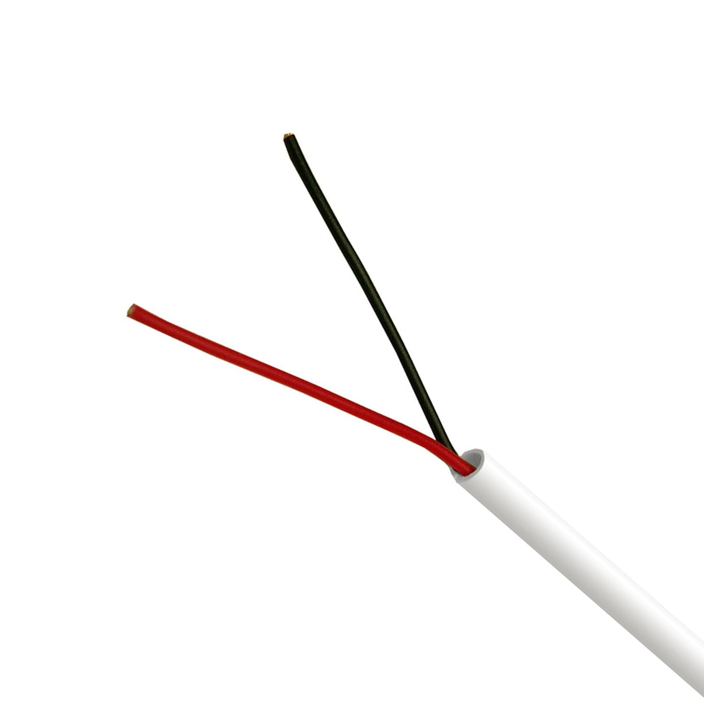 Best 500ft 18/2 Unshielded CCA Security Alarm Control Wire Stranded PVC Jacket White