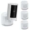 3 Pack R-ing Camera Mount, Strong Adhesive Wall Bracket for R-ing Indoor Cam(1st Gen and 2nd Gen), Tool-Free Sturdy Mounting Kit (White, Camera Not