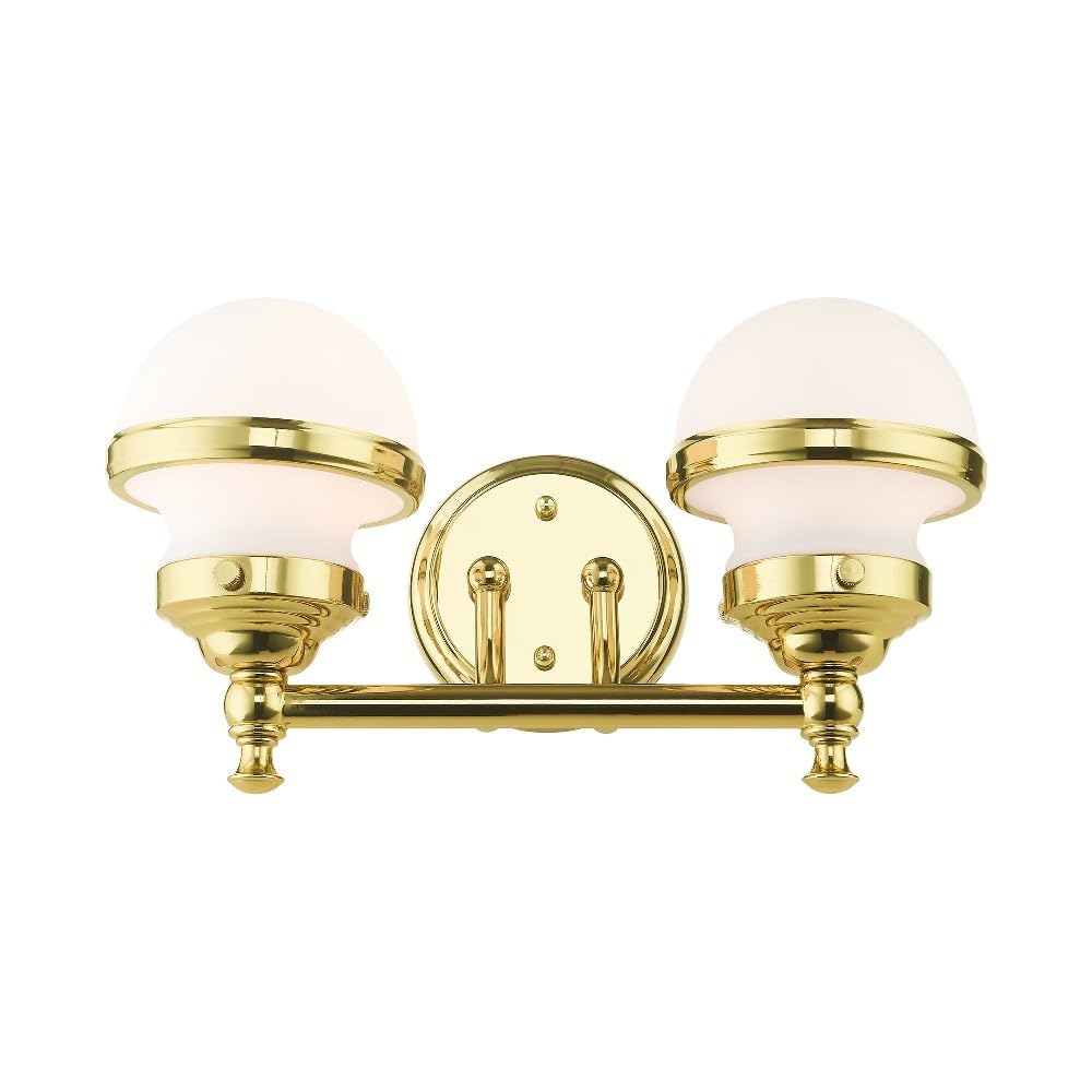 Livex Lighting 2 Light Polished Brass Bath Vanity Vanity Sconce