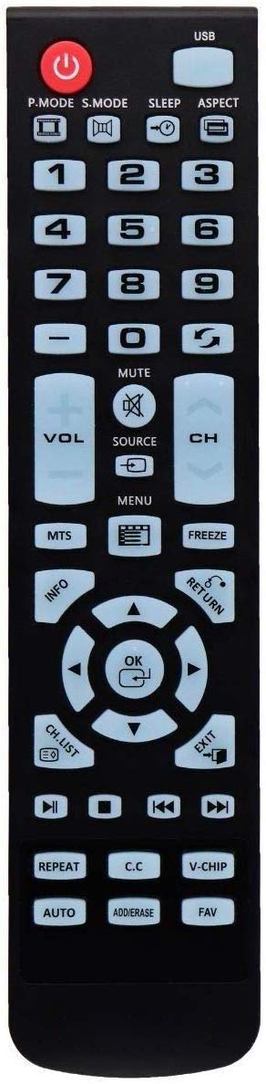 WS-1688 Remote Control Replacement for Westinghouse WD49FB1018 WD32HB1120 WD32HKB1001 DVD Combo TV