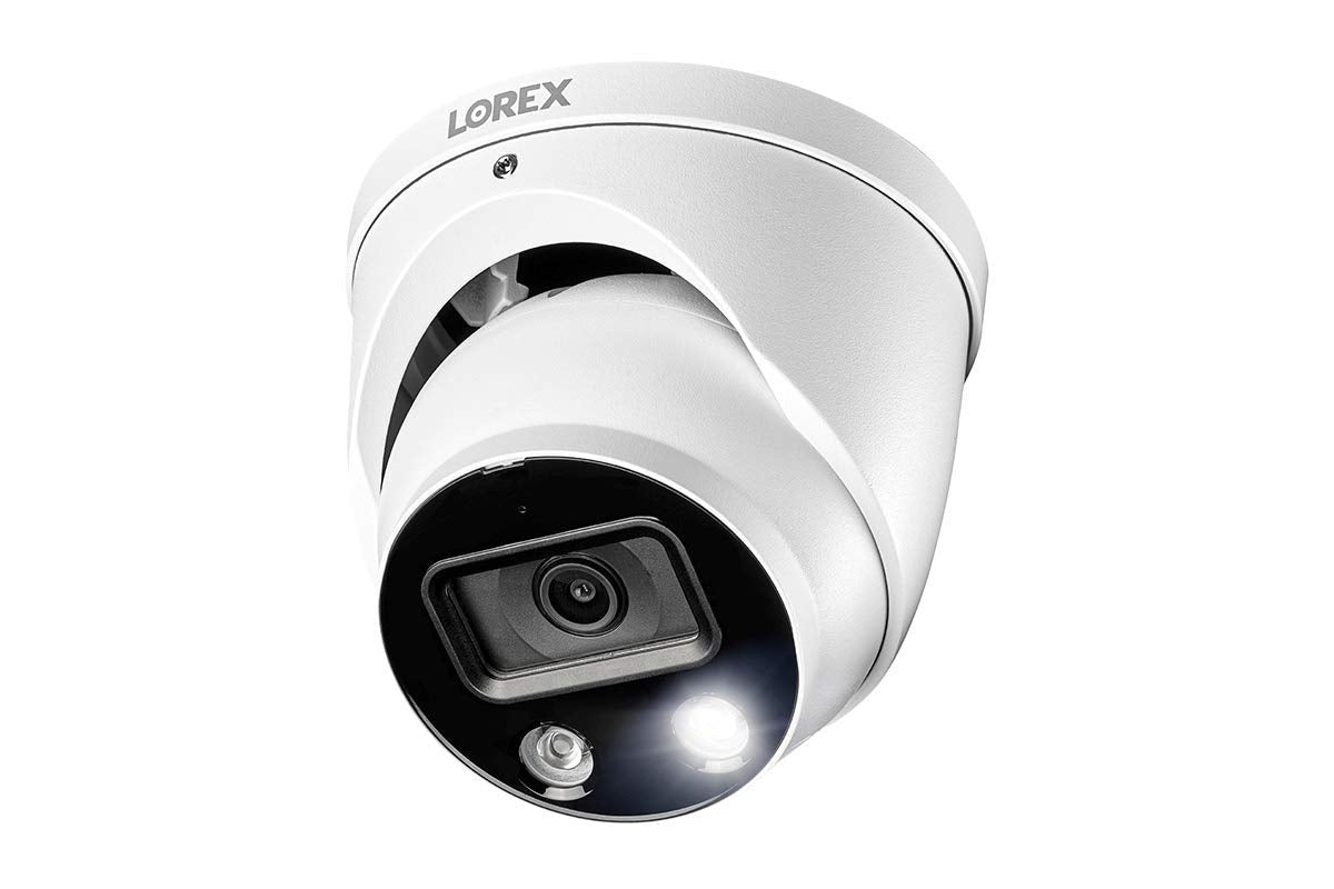 Lorex 4K Ultra HD Smart Deterrence Indoor/Outdoor IP Metal Dome Security Add-On Camera with Smart Motion Detection Plus | Two-Way Talk Audio (Requires