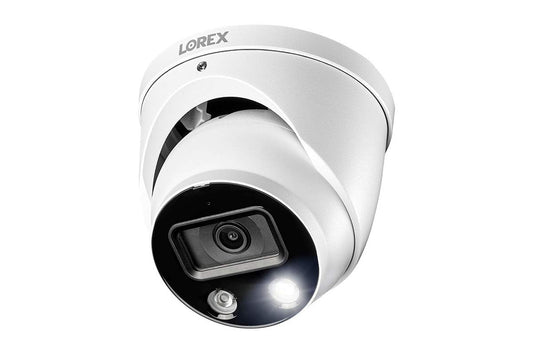 Lorex 4K Ultra HD Smart Deterrence Indoor/Outdoor IP Metal Dome Security Add-On Camera with Smart Motion Detection Plus | Two-Way Talk Audio (Requires