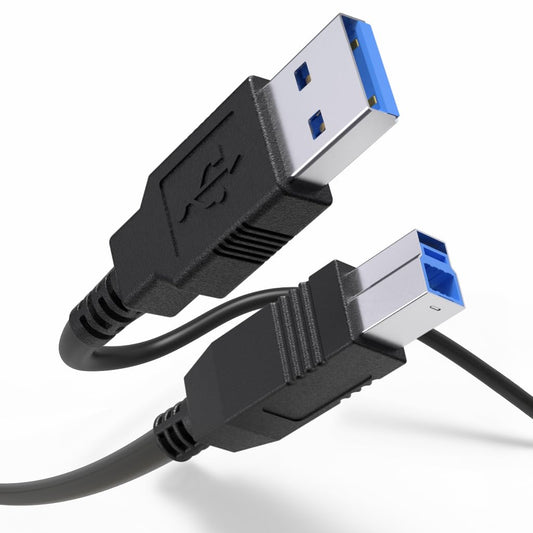 Coolgear 15ft USB A to USB B Cable for Printers, Scanners, Industrial Equipment | 5Gbps SuperSpeed Data | EMI Shielded