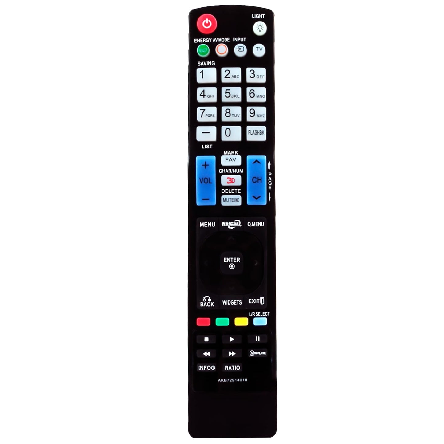 AKB72914018 Replaced Remote Control Compatible with LG LCD LED Plasma TV 32LD550 55LD650 42LE5400 47LE5500 32LE5400 46LD550 47LE5400 55LE5500 52LD550