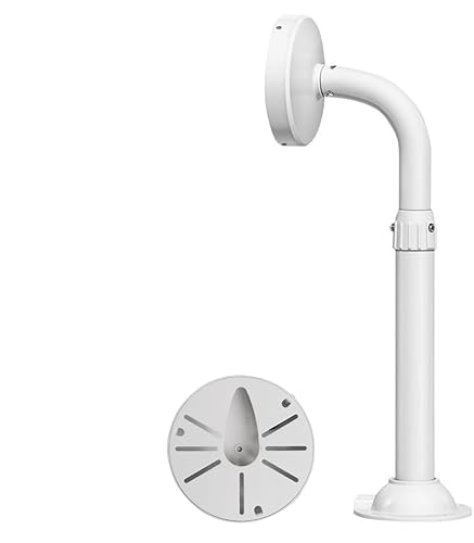BeElion 11.8-23.6" Telescopic Adjustable J-Shaped Security Camera Mount - Wall & Ceiling Bracket for Dome CCTV Cameras, Universal Surveillance Cameras