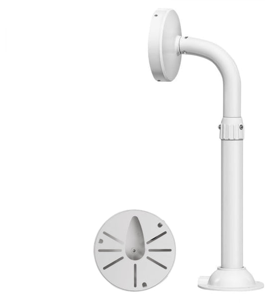 BeElion 11.8-23.6" Telescopic Adjustable J-Shaped Security Camera Mount - Wall & Ceiling Bracket for Dome CCTV Cameras, Universal Surveillance Cameras