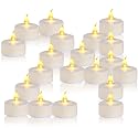 redfruit 24 Pack Flameless Tealight Candle: Battery - Powered Tea Light Candles,Bright Flickering Holiday Gift Electric Tealights Candles,for Seasonal