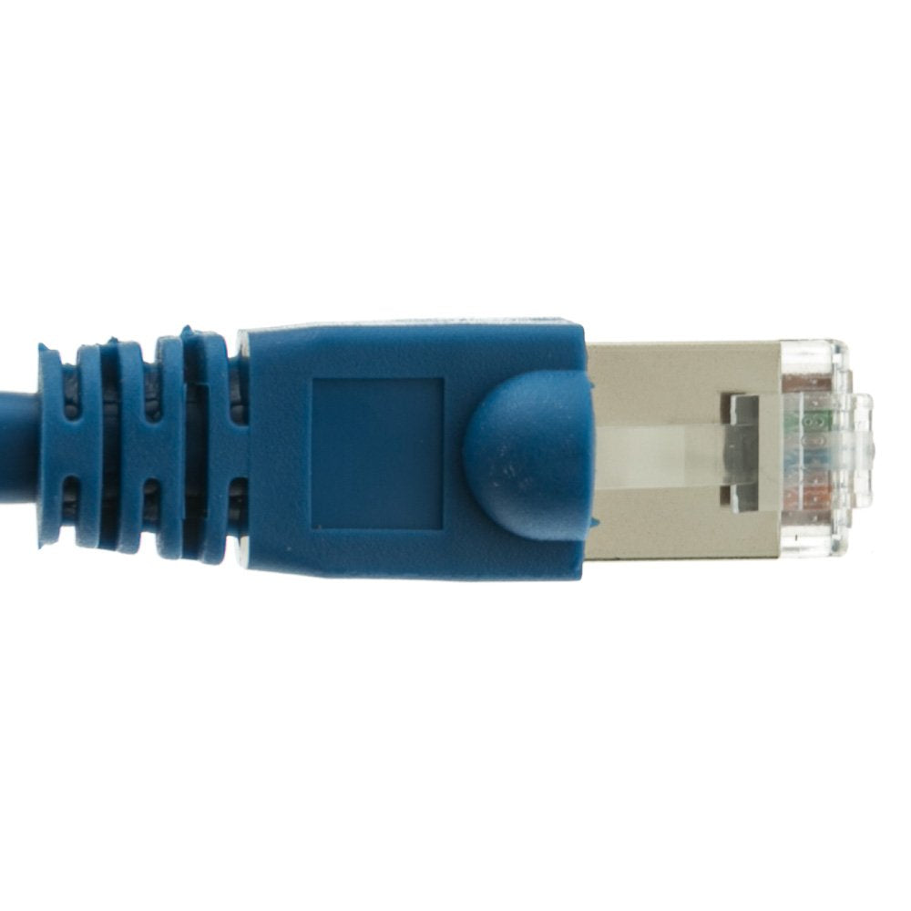 CableWholesale Cat6a Shielded Ethernet Cable, 10 Gigabit, 20 ft, Blue