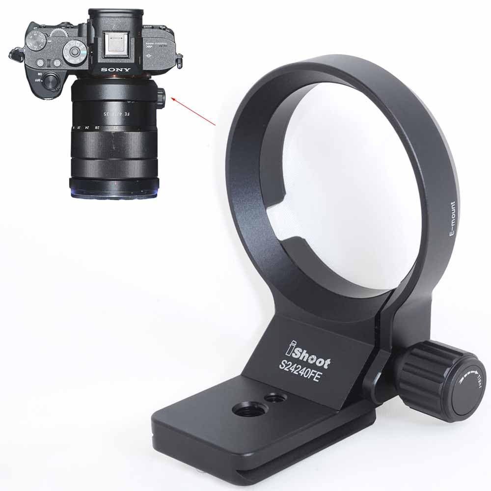 iShoot Tripod Mount Ring Lens Collar Support Bracket Holder Compatible with Sony FE 24-240mm F3.5-6.3 OSS, 24-70mm f/4 ZA OSS, 24mm f/1.4 GM, 10-18mm