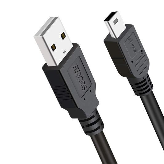 SCOVEE Mini USB Cable Type A to Mini B Charger Cord for PS3 Controller,MP3 Players,Dash Cam,Charger for Canon Camera,for Garmin Nuvi,USB MiniB