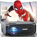 FUDONI Projector, 18000L Projector with 5G WiFi and Bluetooth Native 1080P 4K Support, Outdoor Movie Projector with Screen, Portable Home Theater