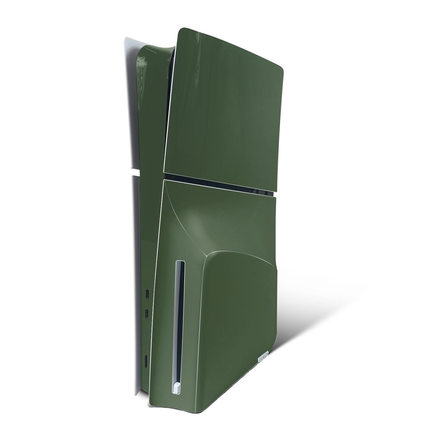 MightySkins Skin Compatible with PlayStation 5 Slim Disk Edition Console Only - Solid Olive | Protective, Durable, and Unique Vinyl Decal wrap Cover |
