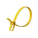 RETYZ 8-Inch Yellow Reusable Releasable Cable Ties - 20 Pack, 50 lb Strength, Patented Quick-Release, Tool-Free Design for Home, Office, and Light