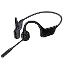 Hostena Bone Conduction Headphones with Mic-Callink, Trucker Bluetooth 5.4 Headset with Noise-Canceling Boom Microphone/Mute Function/Dual Connect…
