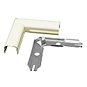 Legrand Wiremold B-6 Metal Raceway for Extending Power, 500 Series, Flat Elbow, Ivory (1 Pack)