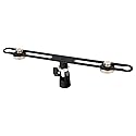 Generic Mas020, Adjustable Stereo Microphone Bar, with 5/8inch Screws, for Accommodates Two Microphones, Vocal Recording Press Conference Broadcasting
