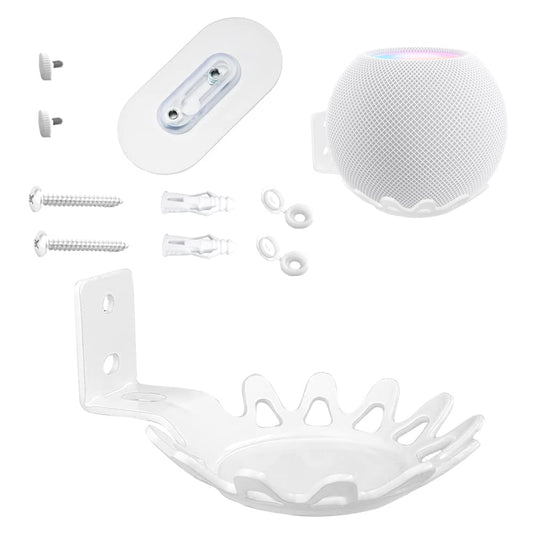 EMAQUIN Wall Mount Bracket for Homepod Mini (Drill Free,Sturdy Metal,Enduring Paint Finish,Easy Install on The Wall,Compatible with Homepod