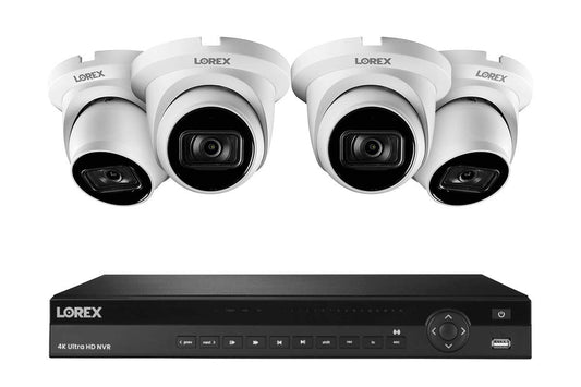 16-Channel Nocturnal NVR System with 4K (8MP) Smart IP Dome Security Cameras with Real-Time 30FPS Recording and Listen-in Audio 4 / White