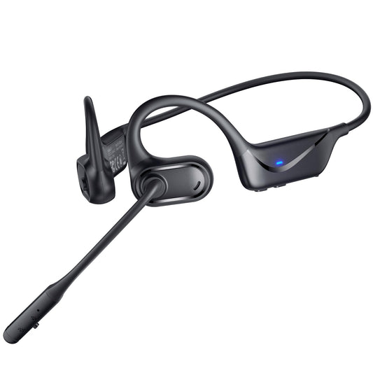 Bluetooth Headset with Microphone, Open Ear Headphones, Dual Connect Bluetooth 5.4 Headphones with Noise Cancelling & Mute, Wireless Headset with Mic…