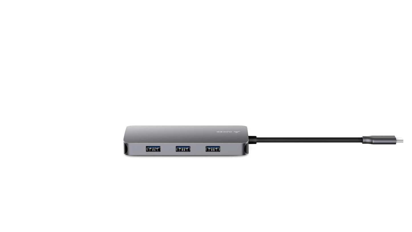 Juiced Systems BizHUB Pro - USB-C Multiport Gigabit Ethernet HDMI Adapter