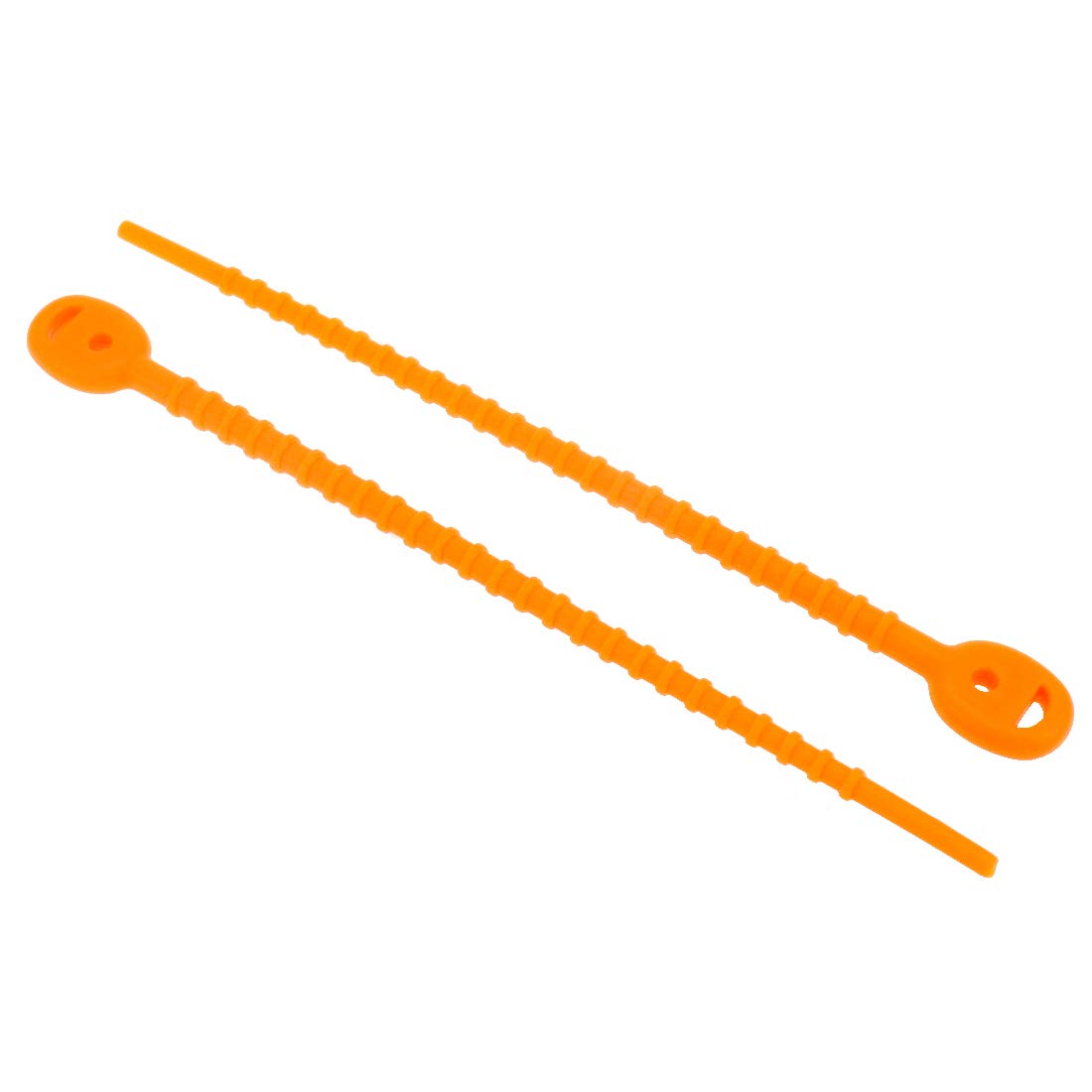 Yohii Cable Zip Ties Multi Purpose Silicone Zip Ties Double Lock Twist Ties Orange - 20pcs- (G7.23)