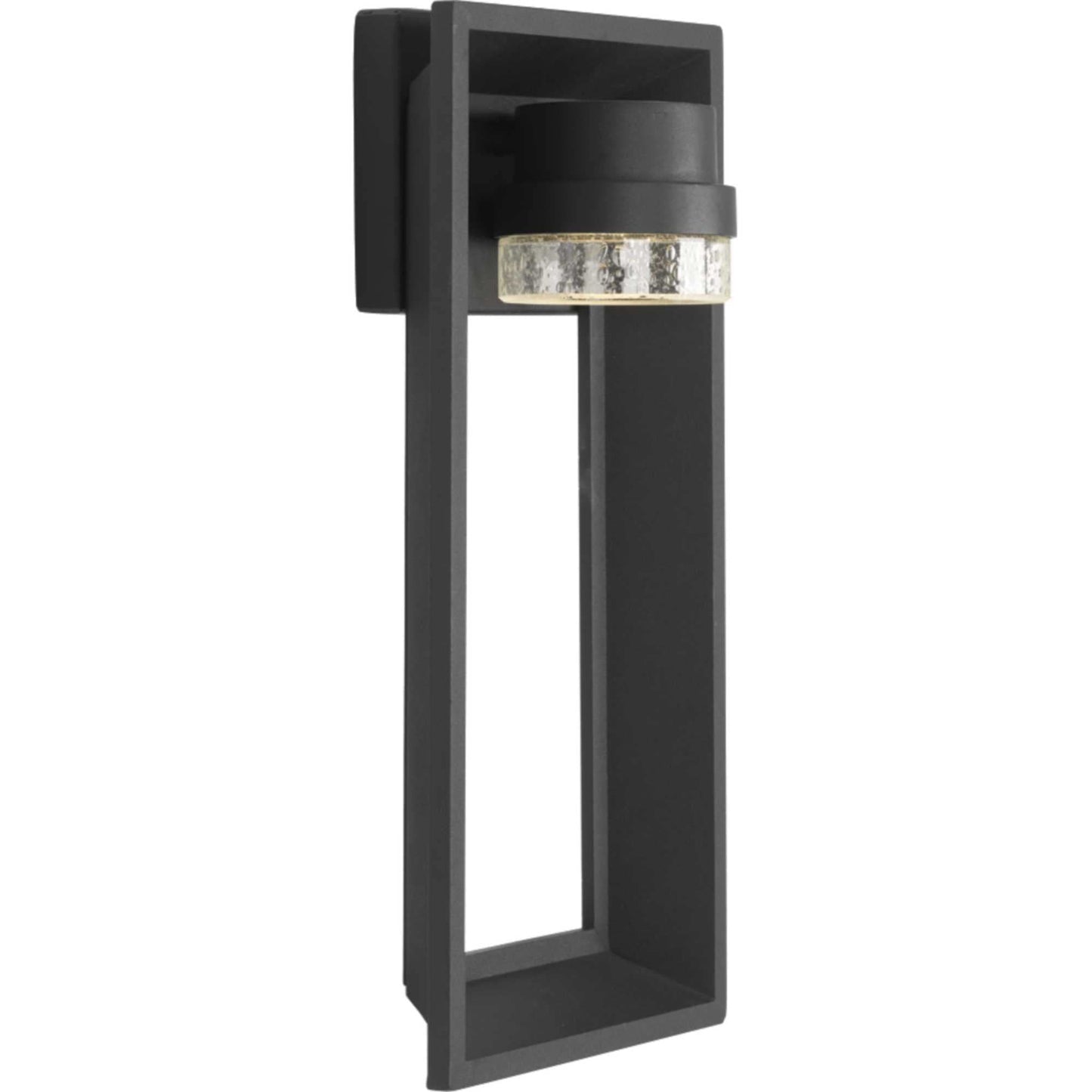 Progress Lighting Z-1010 LED Collection 1-Light Clear Seeded Glass Modern Outdoor Wall Lantern Light Architectural Bronze