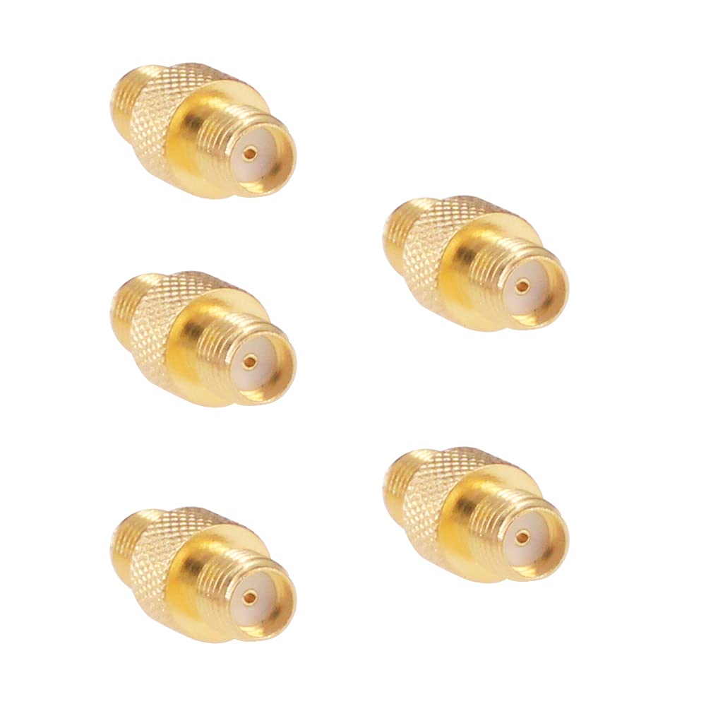 RFaha 5pcs Antenna Adapter SMA Female to Female Connector SMA Coupler Barrel Adapter Converter for Antenna Radio(F26-5)