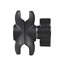 NovelGoal Aluminum Alloy Double Socket Arm for 25mm/1'' Ball Head Holder Mount Clamp Compatible with RAM Bicycle Motorcycle Camera Extension Arm 5.5CM