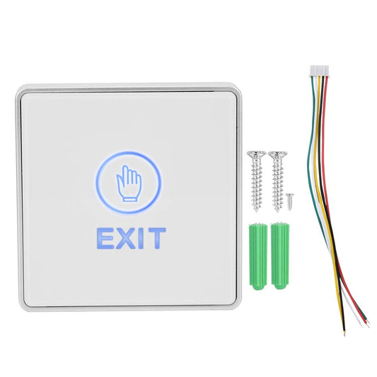 Door Access Switch Control System Touch Door Exit Button with Light Touch Sensor Home Security Unlock Exit Button Widely Used in Doors, exits, Gates