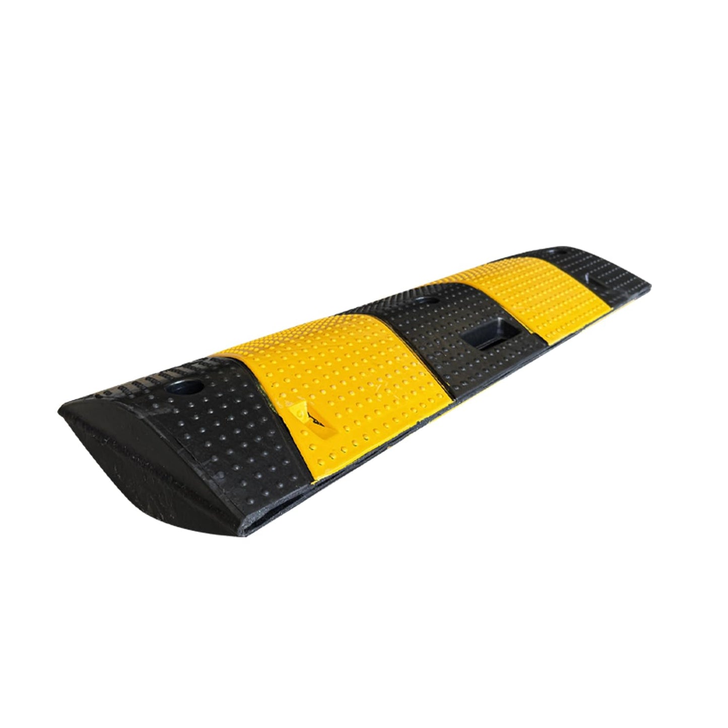F COME Rubber Speed Bump 6 Feet Rubber Driveway Modular Heavy Duty Speed 72.4 x 12 x 2.4 Inch Cable Protector Ramp for Garage Gravel Roads Asphalt