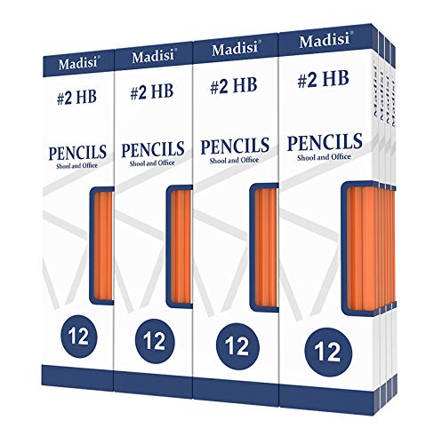 Madisi Wood-Cased #2 HB Pencils Bulk, 192 Count, Pre-sharpened
