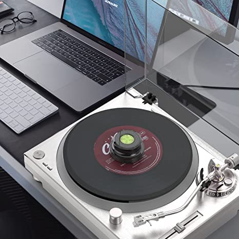 Record Weight Stabilizer,60Hz Vinyl Turntable Clamp, 60HZ 378g LP Disc Stabilizer Turntable Disc with Bubble Leveling for Vibration Balanced