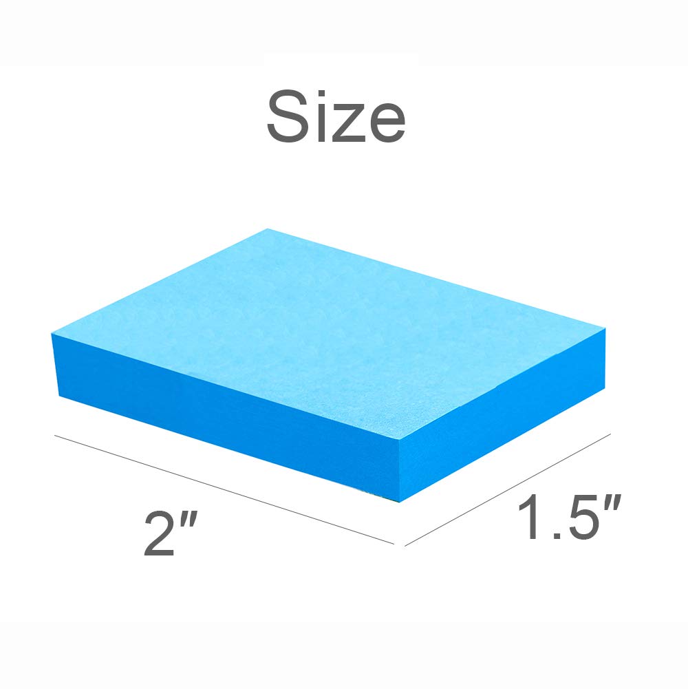 Mini Sticky Notes 1.5x2 Inches,48 Pads, Bright Colors Self-Stick Pads