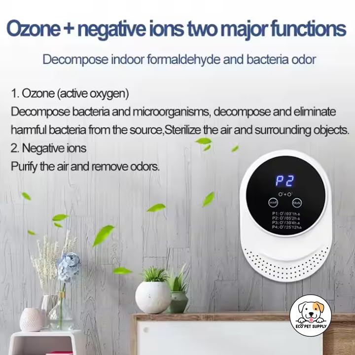 ECO PET SUPPLY Smart Air Purifier with Touch Screen for Pet Houses, Deodorizer
