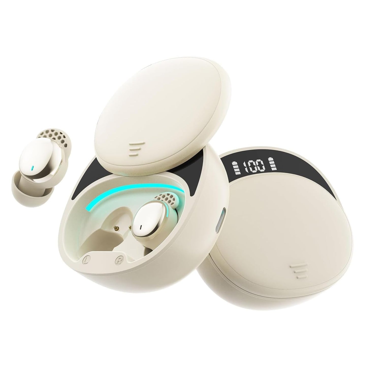 Houlyn Sleep Earbuds for Side Sleepers, Wireless Noise Cancelling Sleep Headphones with Sleep Mode, LED Power Display, Comfort Fit for Sleeping