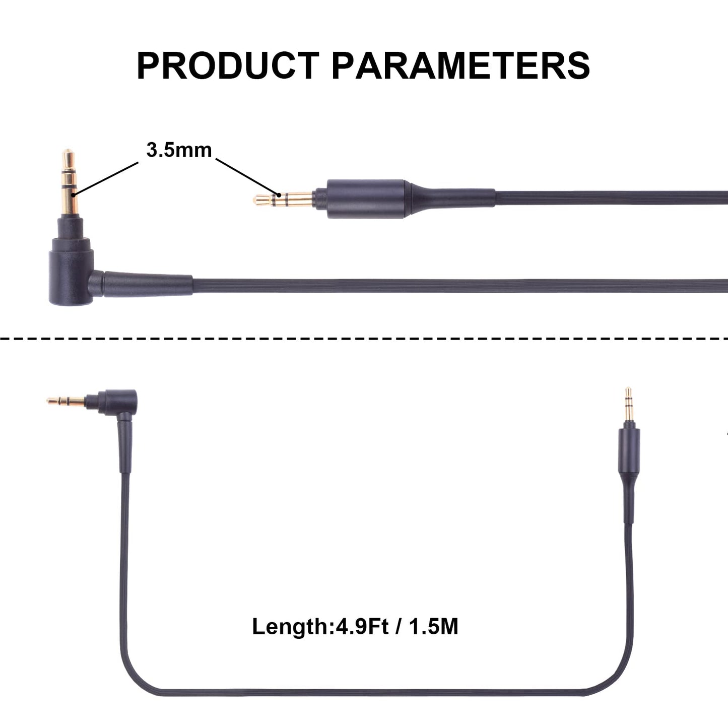 Sqrgreat WH-1000xm3 Headphone Replacement Cable for Sony WH-1000xm3 WH-1000xm4 WH-1000xm5 WH-CH700N WH-1000xm2 WH-1000xma MDR-XB950B MDR-1000x…