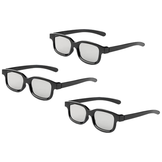 TOUMEI 3D Glasses, Circular Polarized Non-Flashing Passive 3D Glasses for Format Cinema/Passive Polarized 3D TV Projector - 3D Glasses That Supports