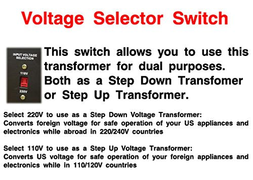 Simran Voltage Converter Transformer 750 Watt 220 Volt to 110 Volt Step Down Transformer