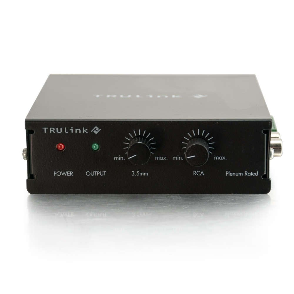 C2G Legrand Audio Amplifier, Black Audio Component Amplifier with External Volume Control, TAA Compliant Amp, Compact Amplifier, 4.65 x 5 x 1.34