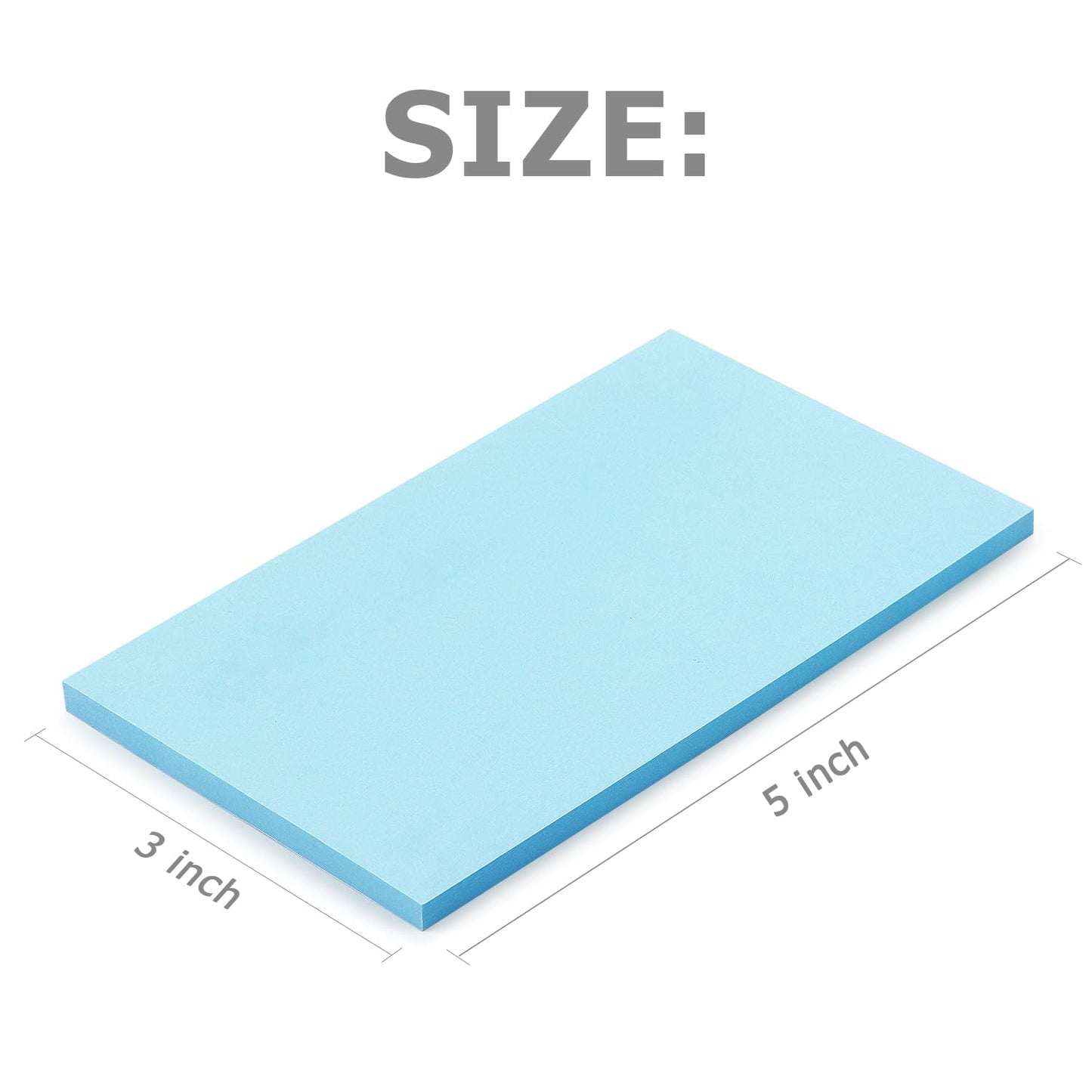 Sticky Notes 3x3 inch Bright Colors Pads 12 Pads/Pack 100 Sheets/Pad Total 1200 Sheets with Pink Self-Stick
